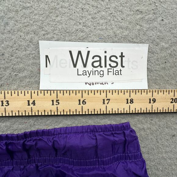 VIntage LSU Tigers BT Player Ripstop Purple Mesh Lined Nylon Pants Mens Medium - Picture 3 of 12